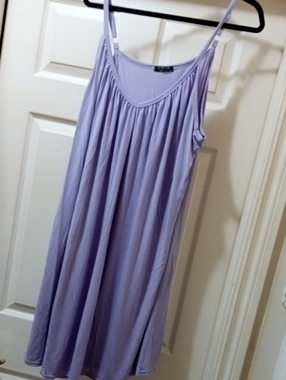 Relaxed Lavender Maxi Slip Dress with Spaghetti Straps
